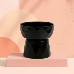 GENERICO - DiamantBowl Comedero Elevado con Diseño Geométrico