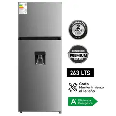 BORD - Refrigeradora Bord 263LT No Frost RE263NFSD-M Silver con Dispensador de Agua - Tecnología y Diseño