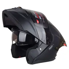 GENERICO - CASCO HOKEN HK3 FF916 NEGRO MATE CON LUZ LED
