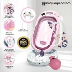 BABY - Bañera Plegable con Rack Multiuso «SPLASH» Pink
