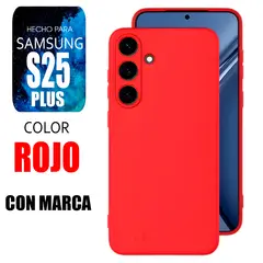 SAMSUNG - Silicone Case Para S25 Plus Rojo Con Marca