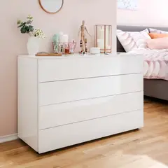 R&R MUEBLES - Comoda Moderna Umeyashiki  Blanco R&R MUEBLES