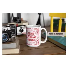 GENERICO - Taza de Loza Grande Diseño Fiestas Patrias 15oz 15