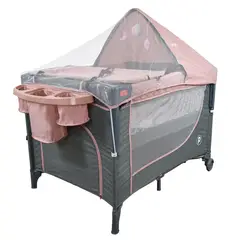 PRIORI - Cuna Corral Bebé Tipo Colecho Pro-Max Rosa