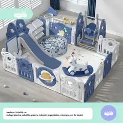 GENERICO - Cerco de juegos de niño premium Planeta Azul