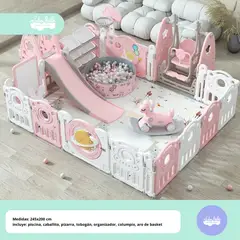 GENERICO - Cerco de juegos de niño premium Planeta Rosa