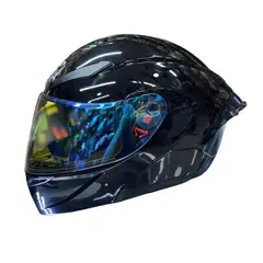XTREME - CASCO ABATIBLE NEGRO BRILLO VISOR AZUL DIA Y NOCHE M