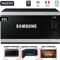 SAMSUNG - Horno Microondas con Dorador/Grill 32 Lts MG32DG4524ATPE.