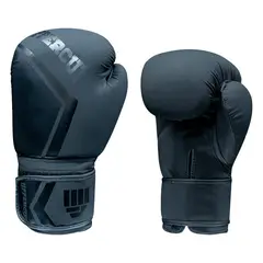 GENERICO - Guantes de Box Negro plomo 14 Onzas muay thay