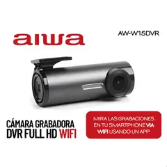 AIWA - Camara para Auto Aiwa Grabadora Dvr Full Hd Wifi 32gb AW-W15DVR