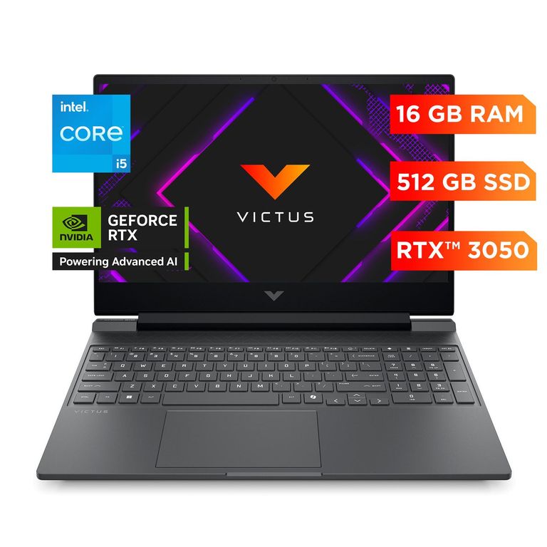 Laptop HP Victus15-fa2014la Intel Core i5 16GB 512GB RTX3050