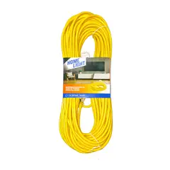 HOME LIGHT - Extensión Electrica Vulcanizado 30 Metros x 3 Tomas Amarillo