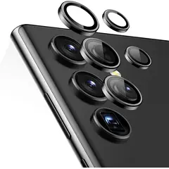 GENERICO - Protector De Camara Samsung S23 Ultra Metalizado Negro