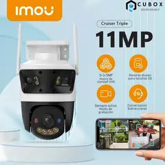 IMOU - Cámara de Seguridad 11MPx Triple Lente Full HD WiFi