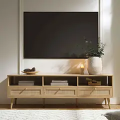R&R MUEBLES - Mueble de TV Vintage 65 Izutsumi  Marrón
