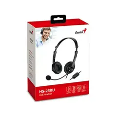 GENIUS - AUDIFONO CON MICROFONO HS-230U USB NEGRO