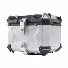 GENERICO - CAJUELA DE ALUMINIO 45 LT PLATEADO PARA MOTO
