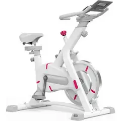 EASY FIT - Bicicleta Ejercicio Grande Movimiento Fijo Giratoria Blanco