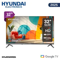HYUNDAI - TELEVISOR 32 QLED SMART TV GOOGLE TV HD - HYLED3259QG
