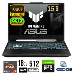 ASUS - Laptop TUF A15 FA506NFR-HN014, 15,6 FHD, R7-7435HS, RAM 16GB, SSD 512GB, RTX2050 4GB, FREE DOS