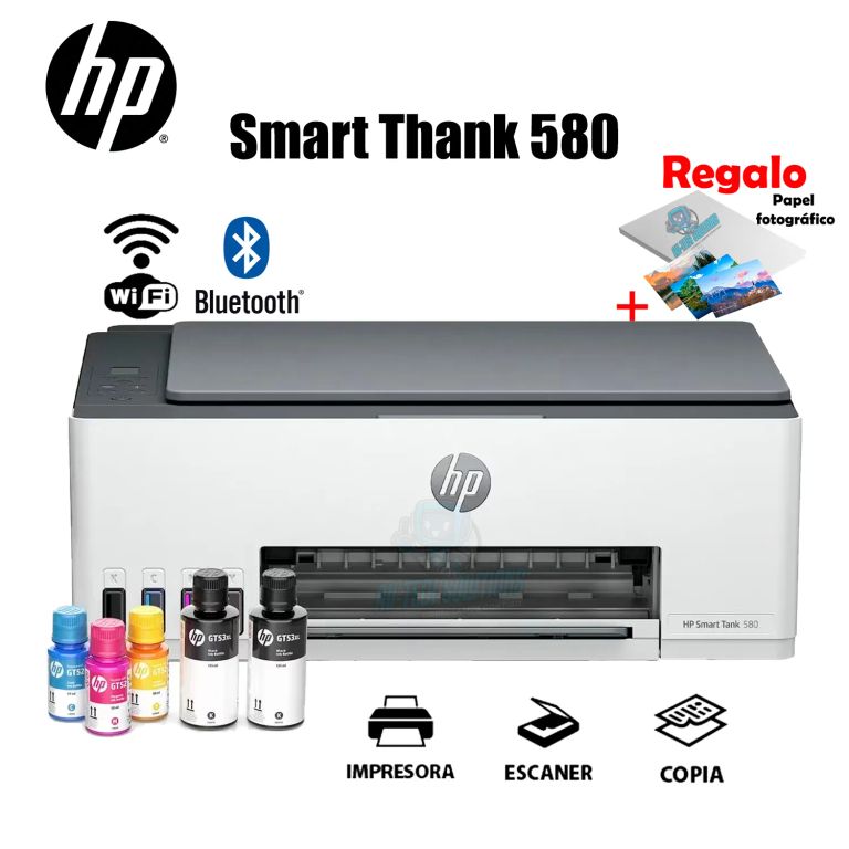 IMPRESORA MULTIFUNCIONAL HP SMART TANK 580 WIFI