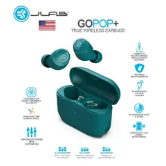 JLAB - GO POP+ Audifonos Bluetooth TWS - Teal - Ultimo modelo