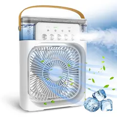 GENERICO - Ventilador con Humidificador ( Aire acondicionado ) 3 en 1 Blanco