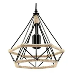 ANYHOGAR - Lámparas Colgante Vintage Industrial Cuerda De Cáñamo6608