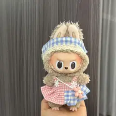 DISEÑO ORIGINAL - Ropa para Labubu Vestido Rosa Cuadros