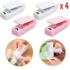 GENERICO - Pack 4Mini Maquina Selladora de Bolsas de Polietileno a Pila