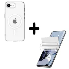 CLEAR - Case Magsafe para iPhone 16E + Mica Hidrogel HD