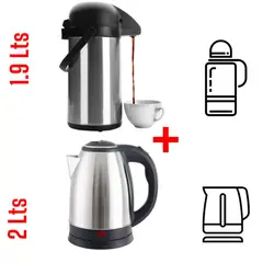 OEM - Hervidor y Termo con Dispensador 2L Combo Eléctrico para Bebidas Calientes
