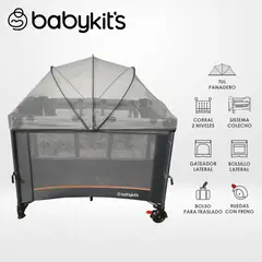 BABY KITS - Cuna Corral Baby Colecho Gris