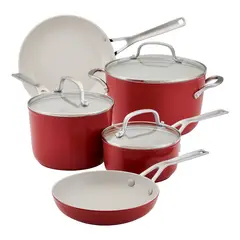 KITCHENAID - Batería 8Pzs Aluminio forjado Antiadherente cerámico
