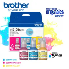 BROTHER - TRIPACK DE TINTAS BTD100CL 3PK COLORES