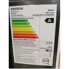 MIRAY - Refrigeradora RM-114H Euro Frío 112 L