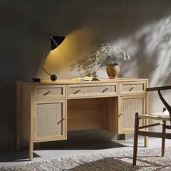 R&R MUEBLES - Escritorio Vintage Yuina Marrón