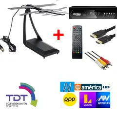 OEM - Receptor ISDB-T + Antena HT TV Digital Ideal para Señal Abierta HD