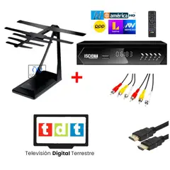 OEM - Combo ISDB-T y Antena HT TV Digital para Sintonizar Canales Abiertos