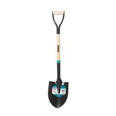 TOTAL TOOLS - Pala Tipo Cuchara con mango de Madera Total