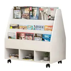 GENERICO - Librero Multiusos con Rueda Karime Armado Blanco