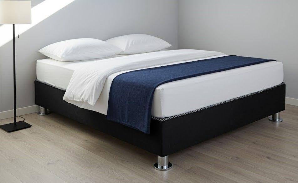BOX 2PLZ A BASE DE MADERA PINO EN COLOR NEGRO