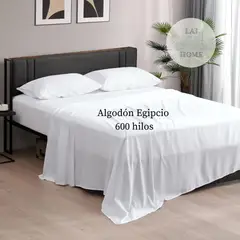 CASATEX - Sábana 600 Hilos Algodón Egipcio 100% – Tejido Satén Premium
