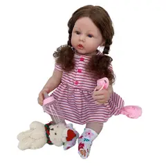 TIOZONEY - Muñeca bebe reborn vinilo de silicona juguetes para 55cm