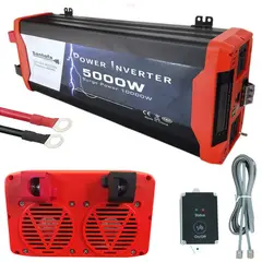 SANTOFA ELECTRONICS - Inversor De Corriente 12v a 220v 5000w 2usb 2sockets Onda Pura