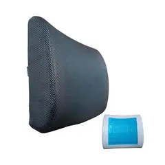 GENERICO - Cojín Respaldar Lumbar Viscoelastico Memoria Gel Funda 3d