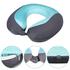OEM - Almohada Cuello en U de Espuma Viscoelástica Ideal para Viajes