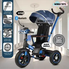 BABY - Triciclo Guiador Musical 3 en1 «BUMER» Blue