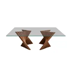 GENERICO - Base de Comedor de Vidrio Lund - Marrón