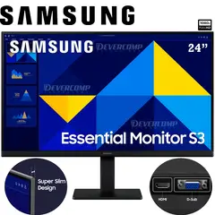 SAMSUNG - Monitor LS24D300GALXPE 24 IPS Full HD 75Hz HDMI VGA